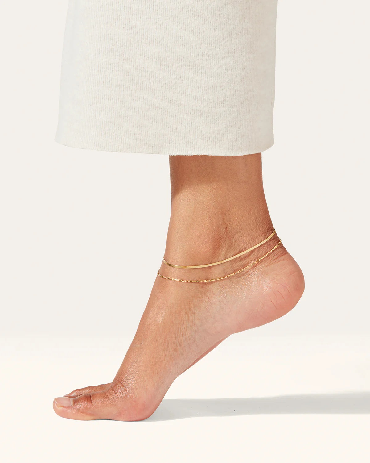 Boho moon anklet