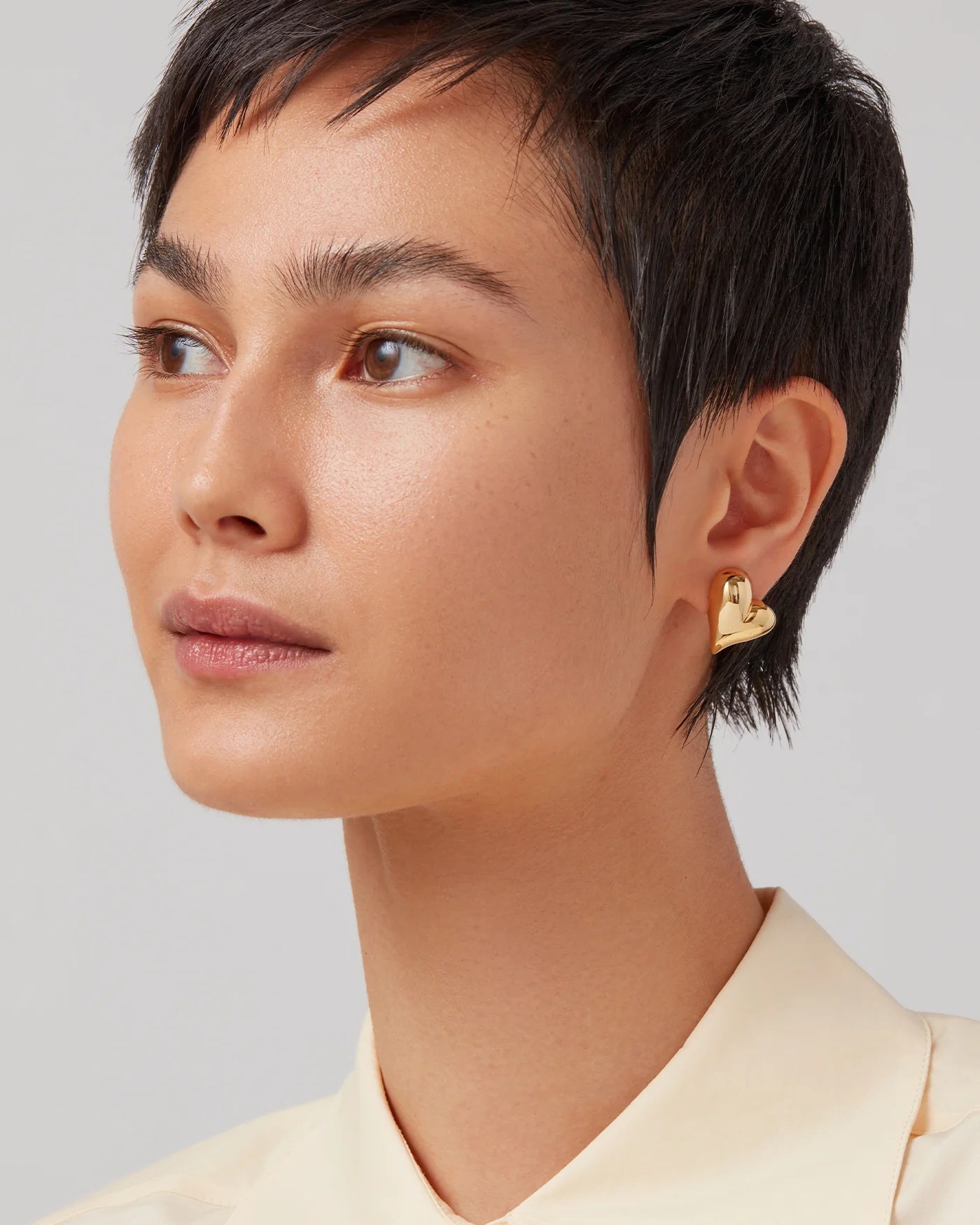Heart lock earrings