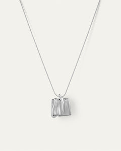 Abstract form chain necklace - Sliver