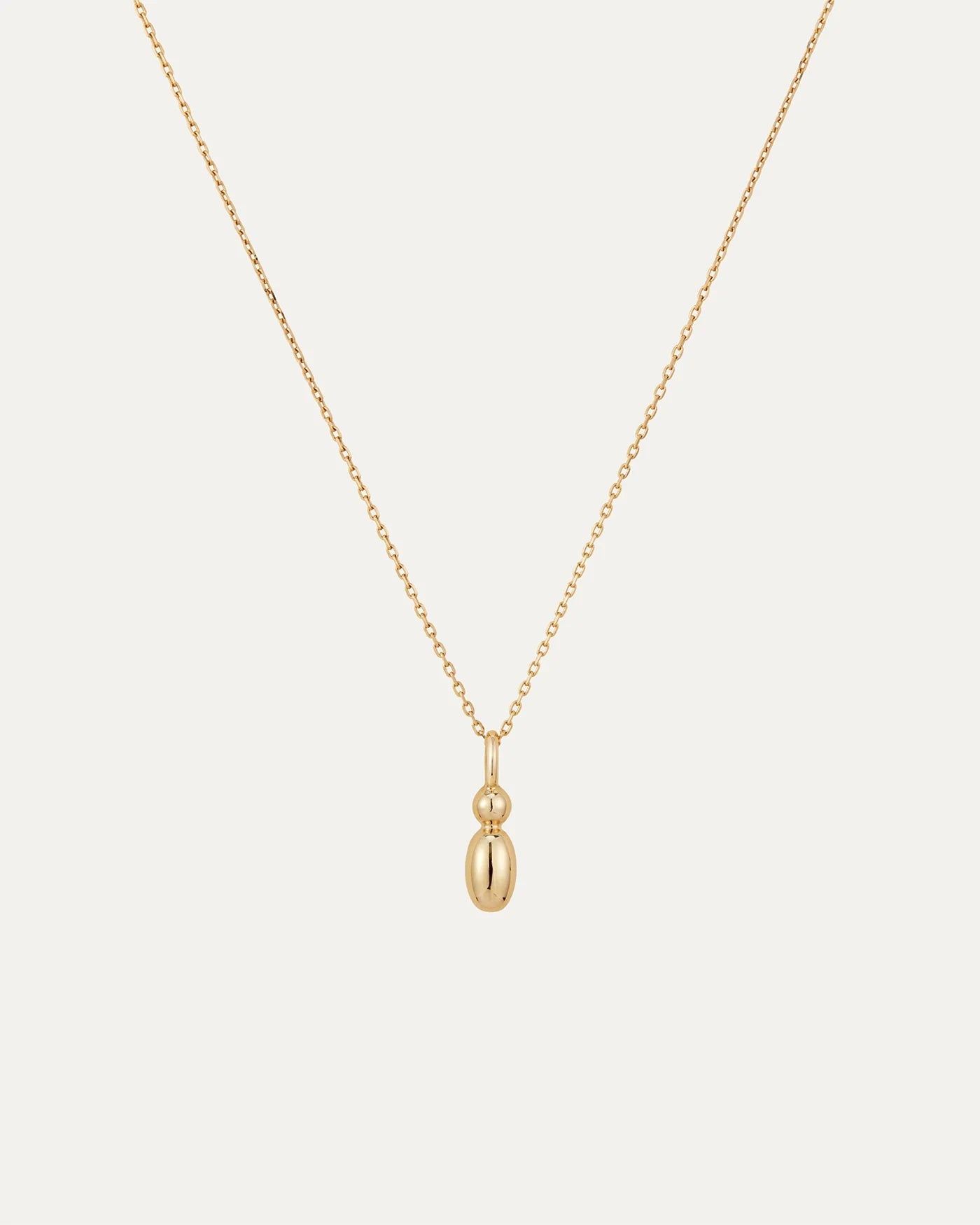 14K gold bubble letter necklace
