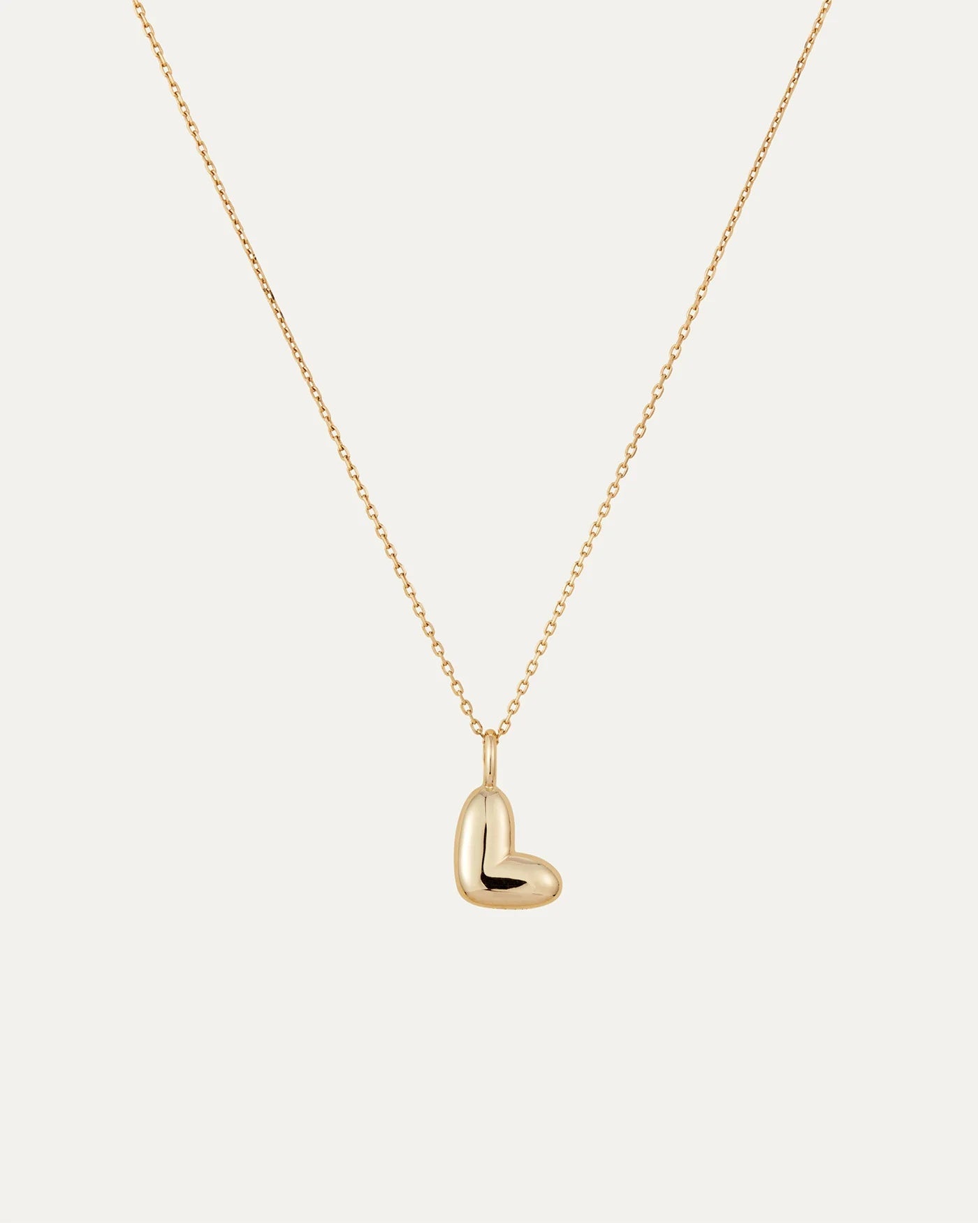 14K gold bubble letter necklace