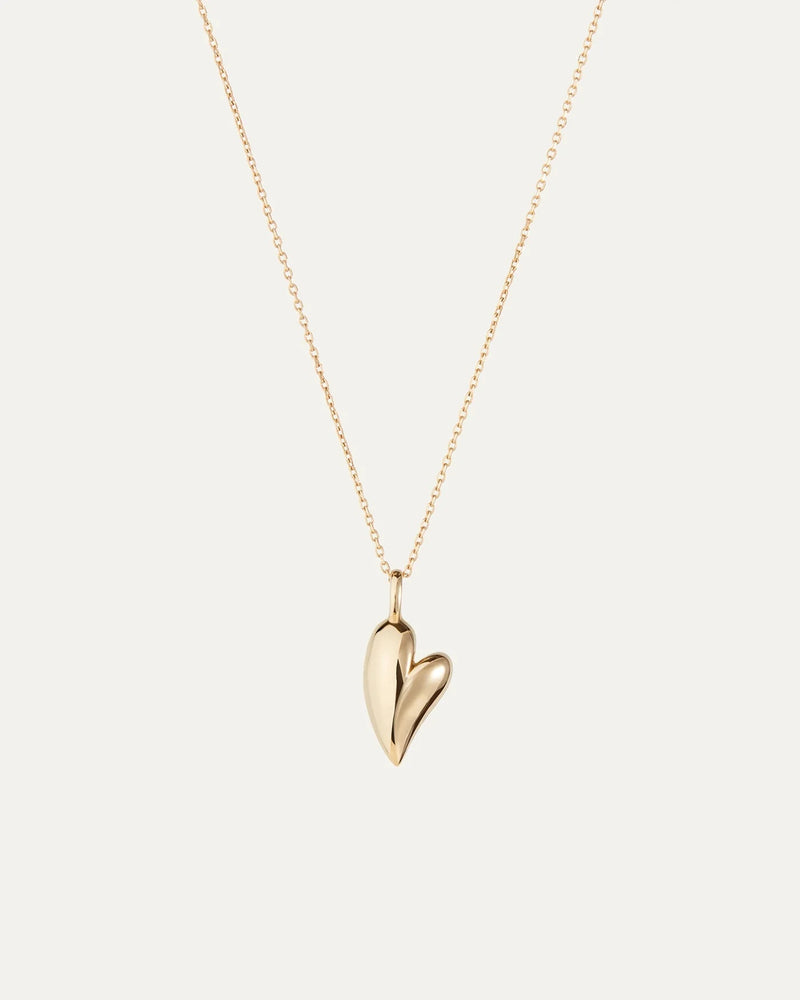 14K gold heart pendant