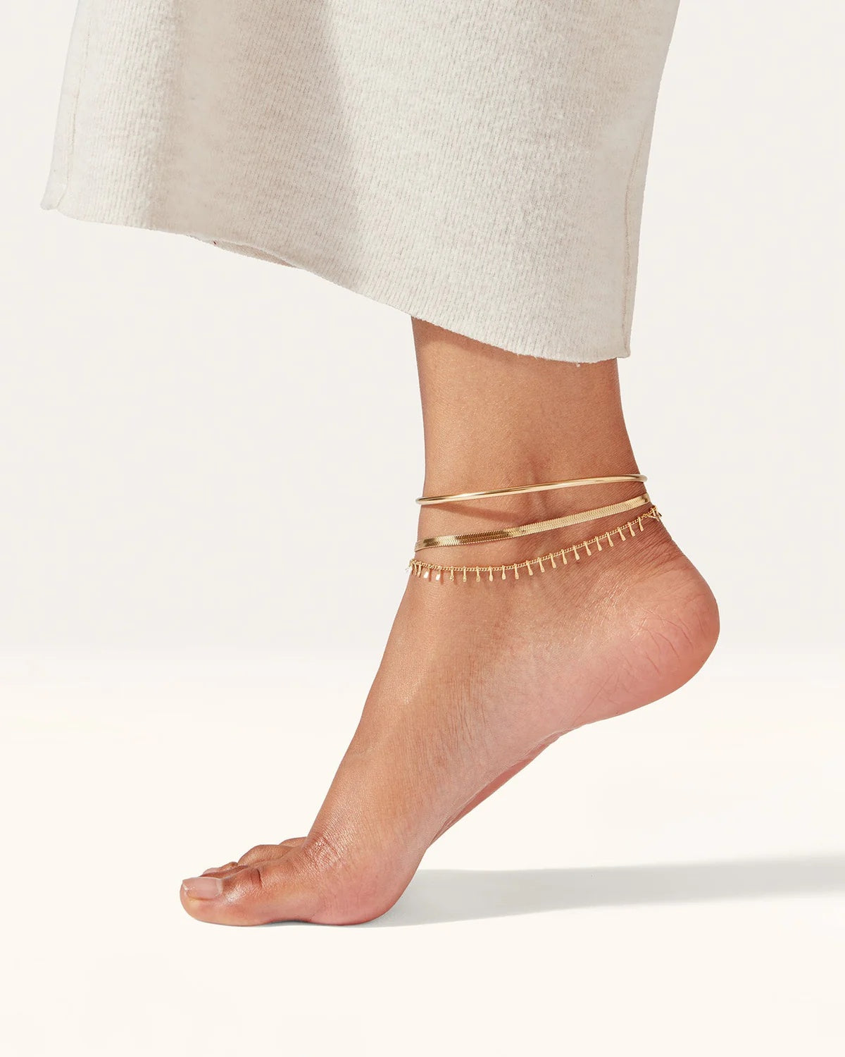The modern anklet stack