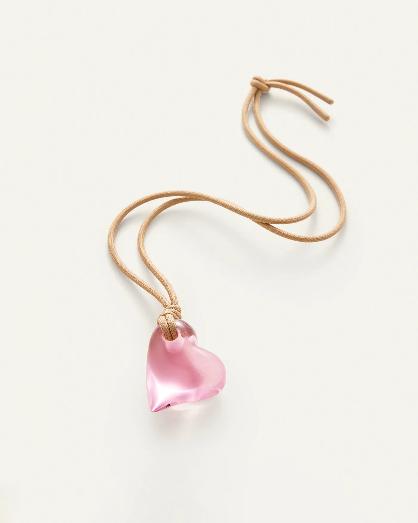 Art heart on a string necklace