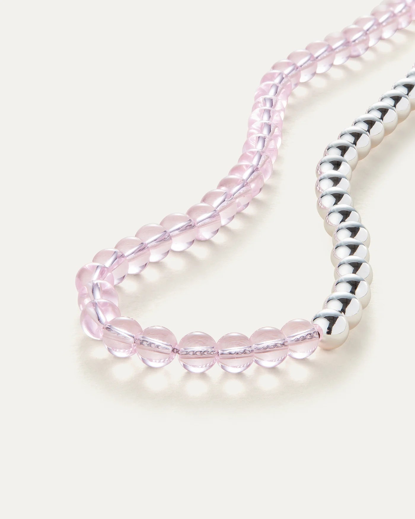 Beaded glass necklace
