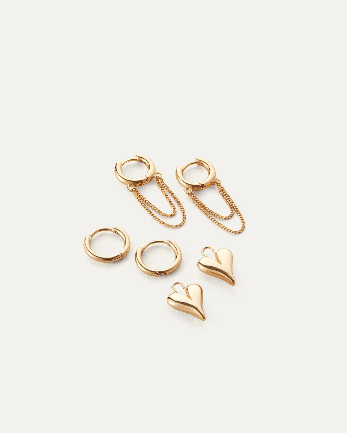 Heart huggie earring