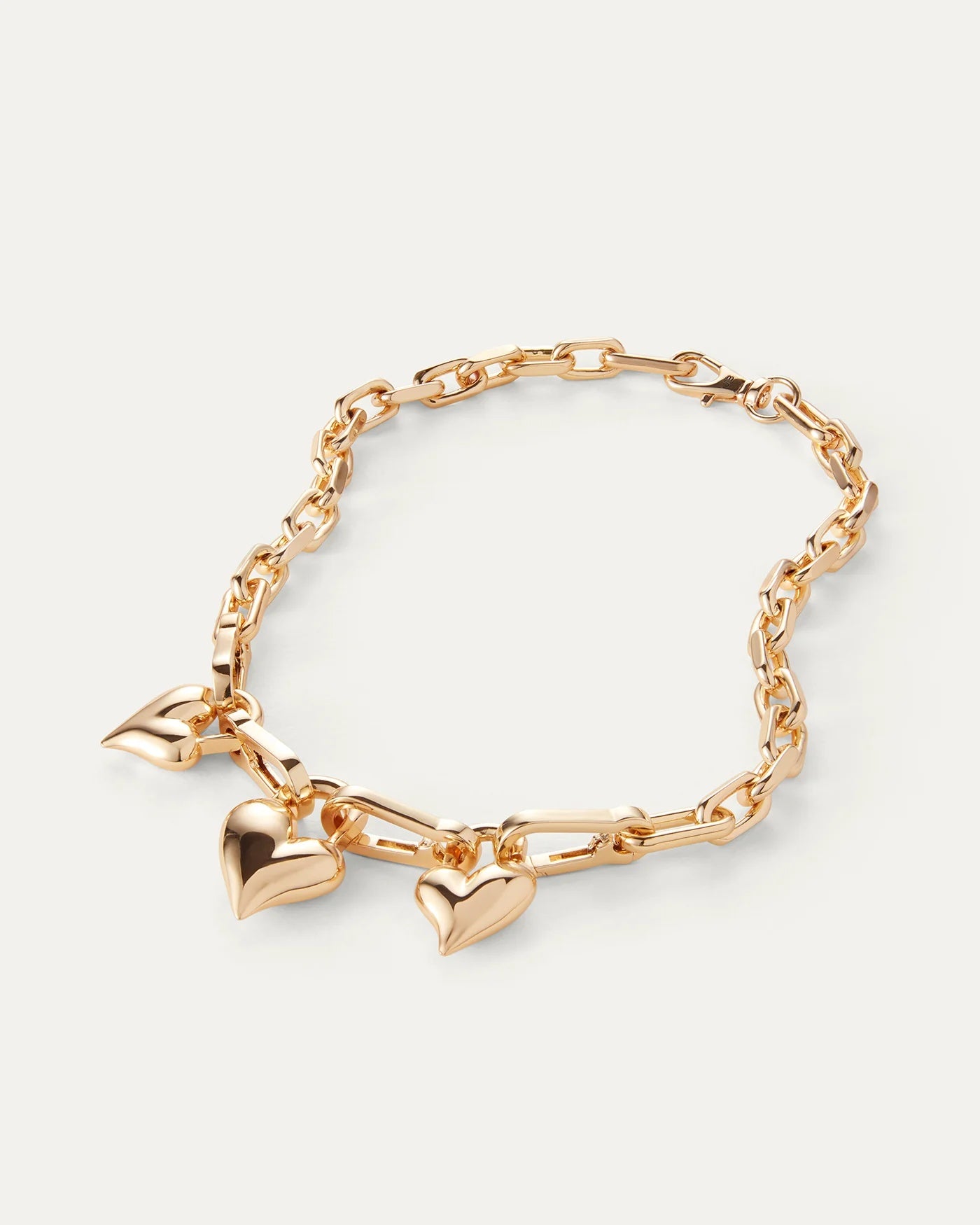 Padlock triple heart pendant necklace