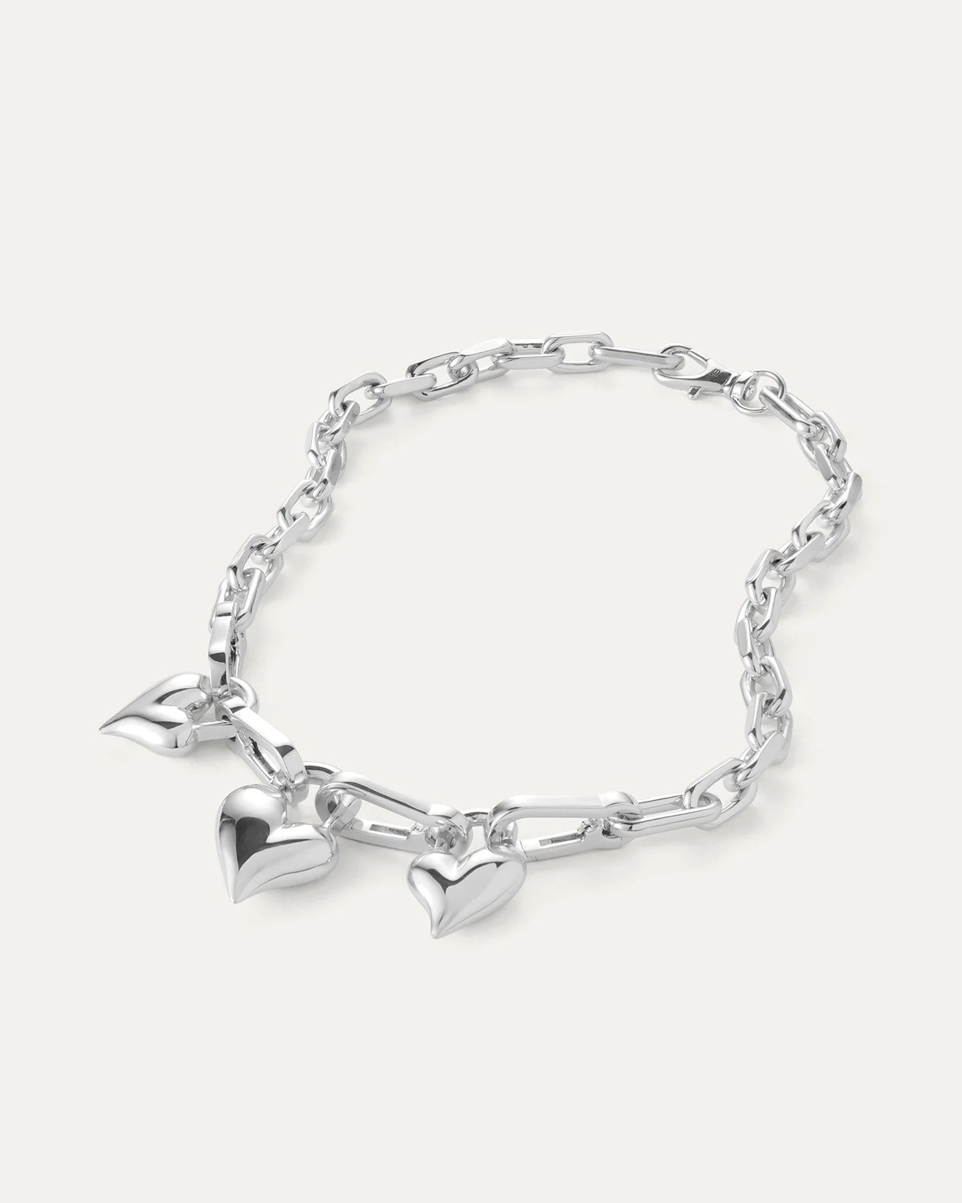 Padlock triple heart pendant necklace