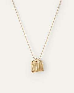 Abstract form chain necklace - Gold