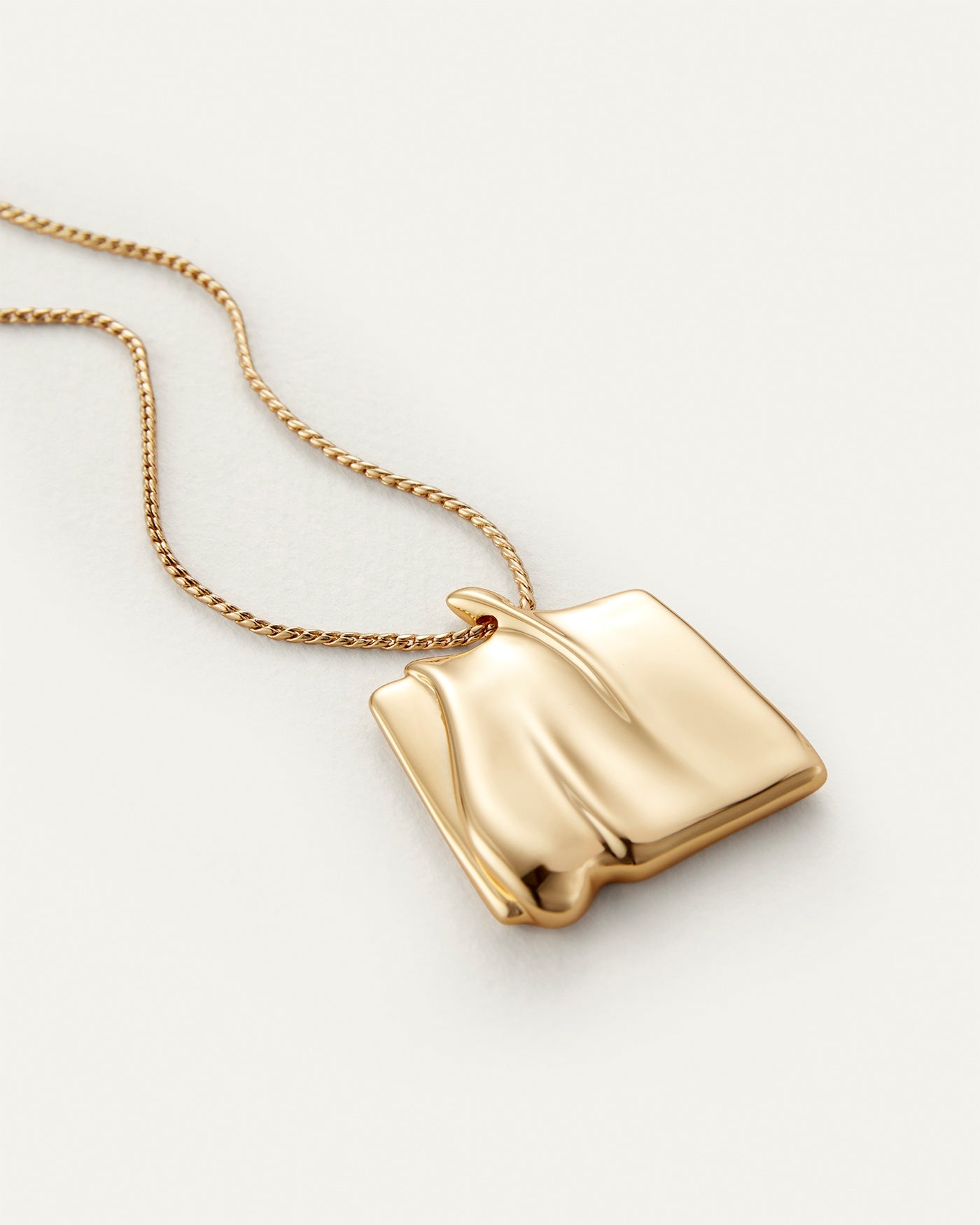 Abstract form chain necklace - Gold