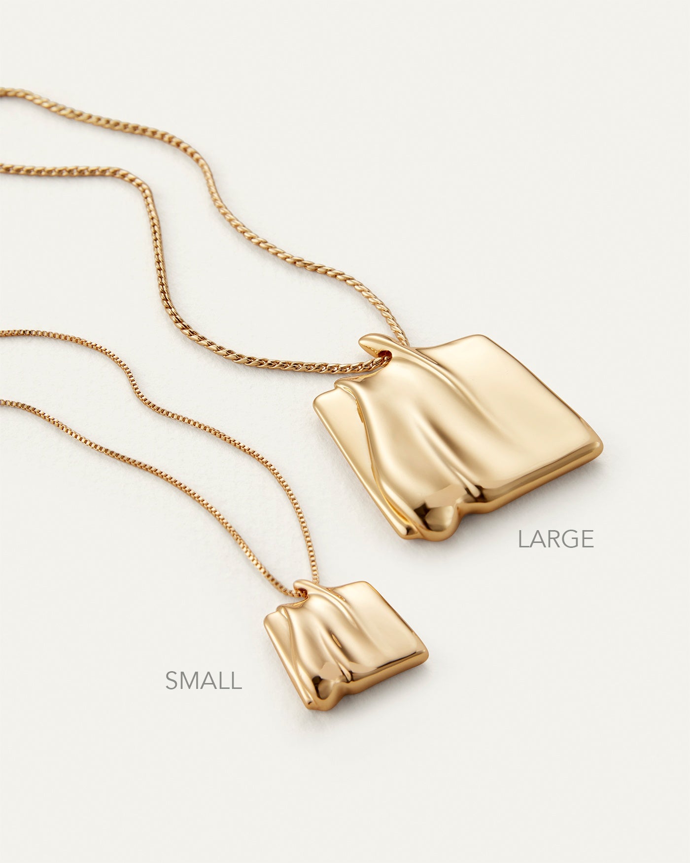Abstract form chain necklace - Gold