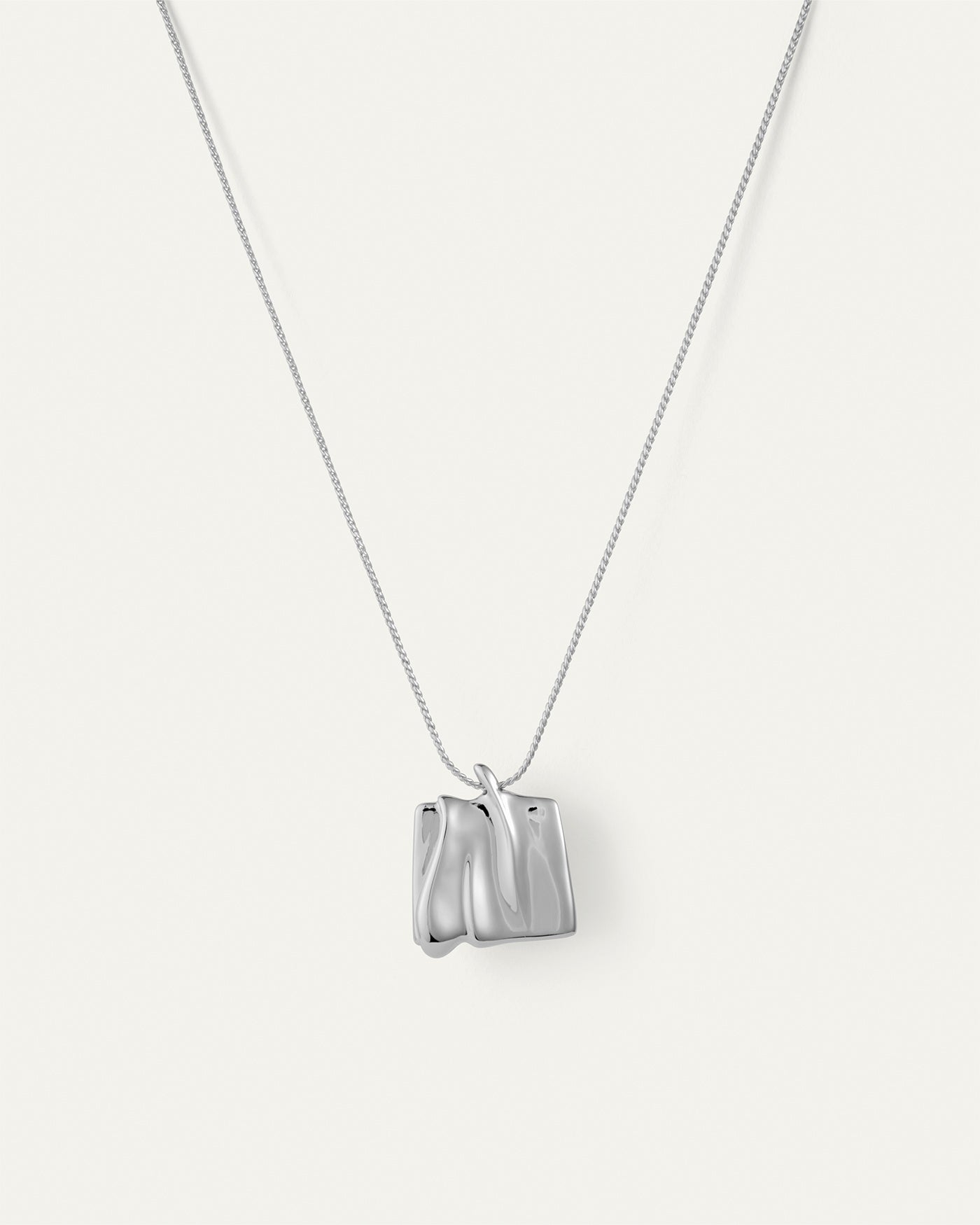Abstract form chain necklace - Sliver