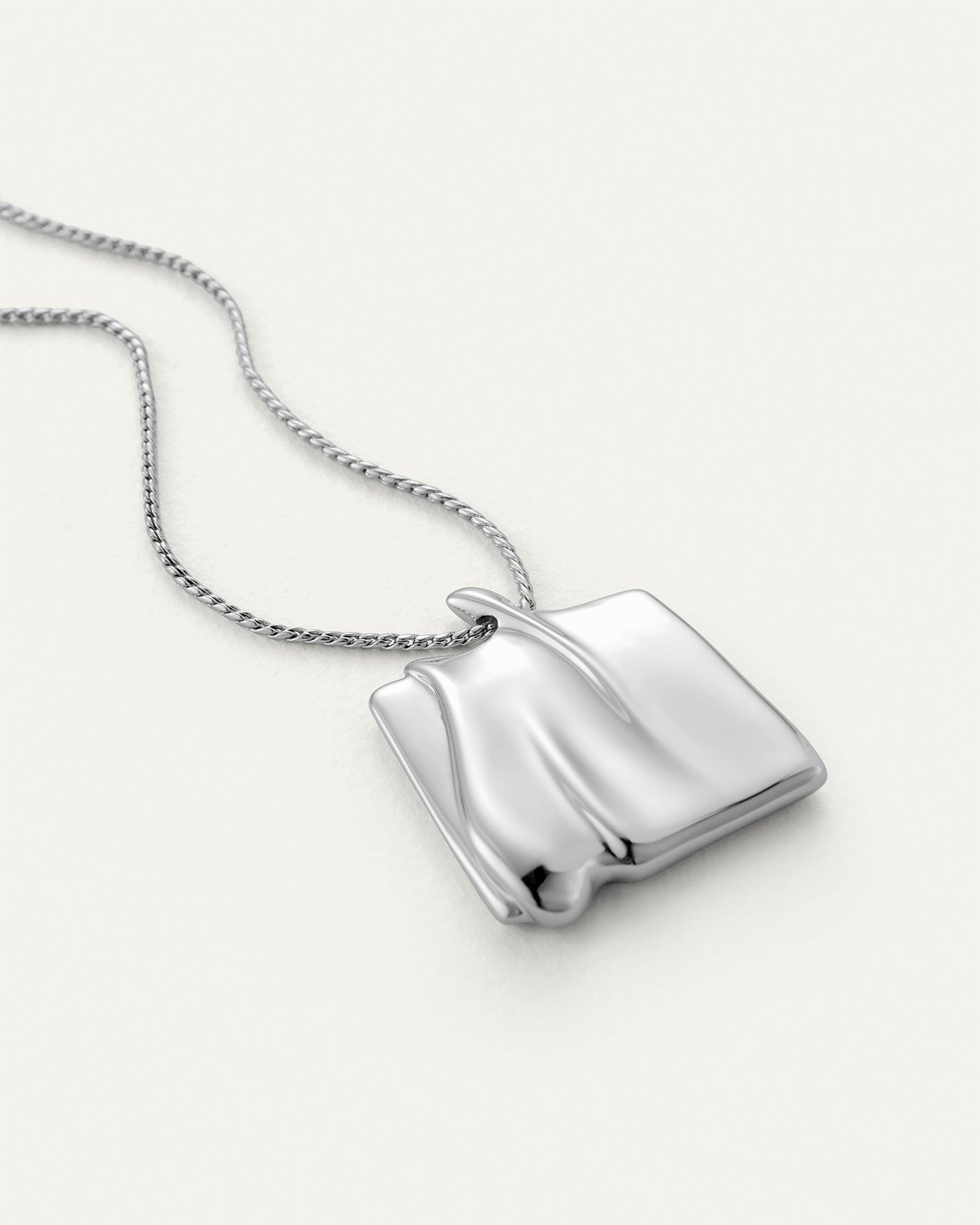 Abstract form chain necklace - Sliver